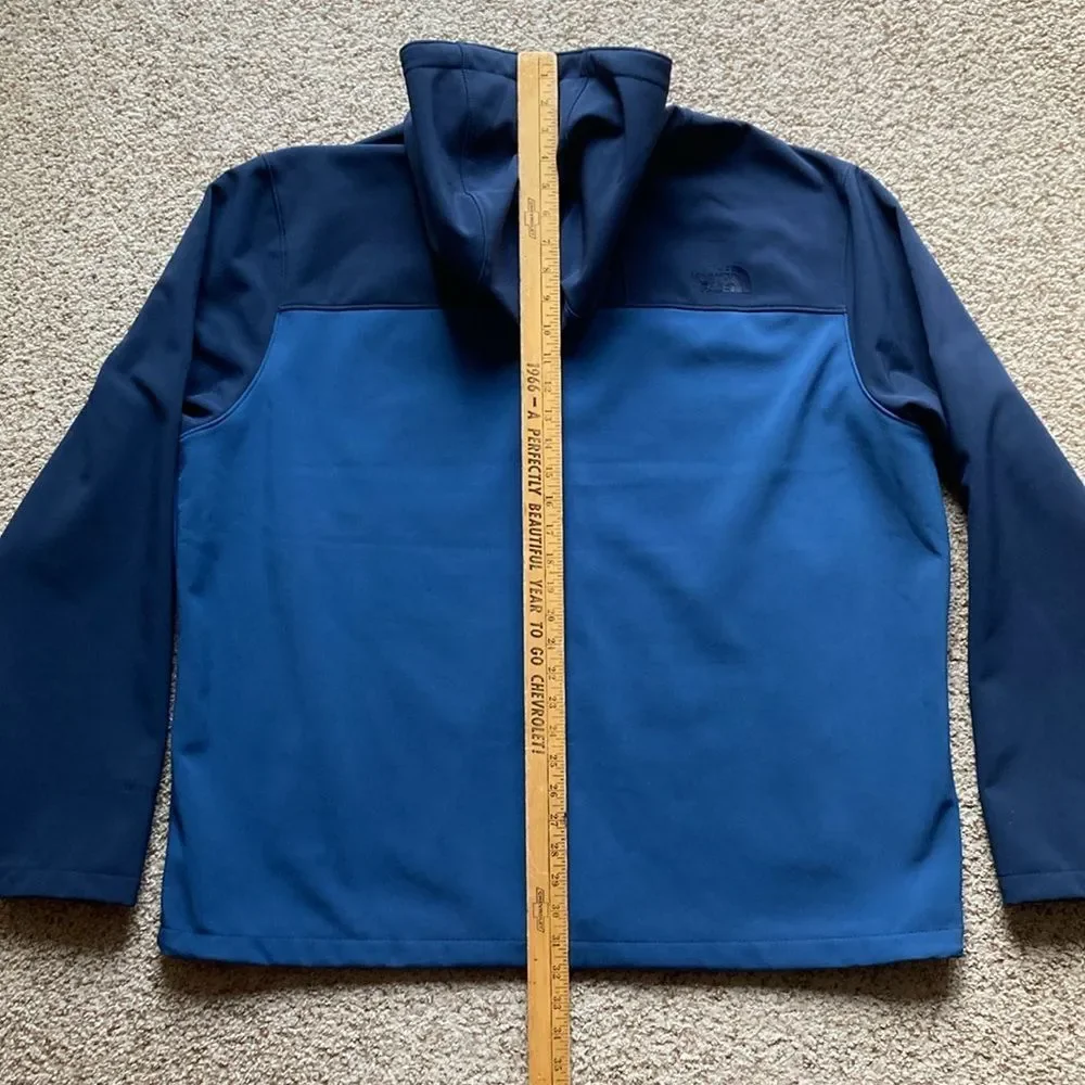 The North Face Men’s Apex Bionic Hoodie Two-Tone Blue Windwall Soft Shell Jacket